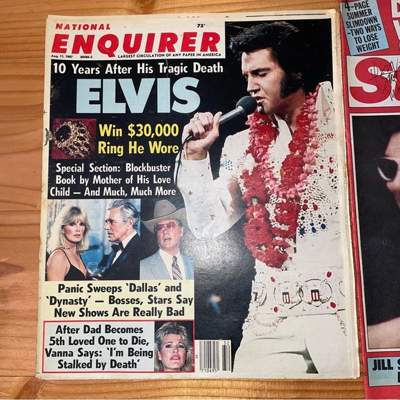 VINTAGE 1987 ELVIS MAGAZINE TABLOID National Enquirer/Star Ephemera Memorabilia - Picture 2 of 6